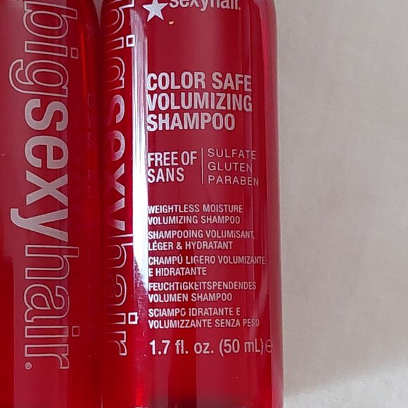 6 Sexy Hair Big Color Safe Volumizing Shampoo 1.7 oz total 10.2 travel size - Picture 2 of 2